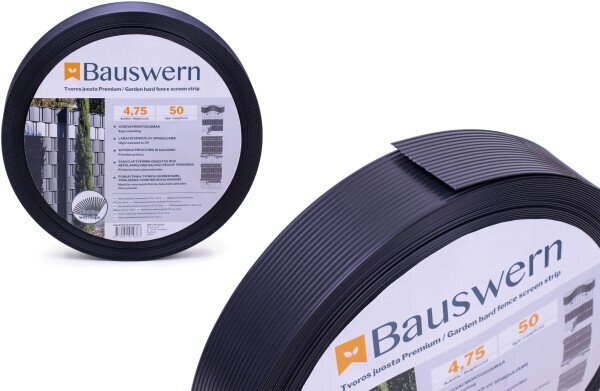 Žoga lamile Bauswern Premium 50x0,0475m RAL7016, tumši pelēka cena un informācija | Žogi un piederumi | 220.lv
