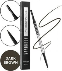 Uzacu zīmulis Nanobrow Dark Brown 2 in 1, 1 ml цена и информация | Тушь, средства для роста ресниц, тени для век, карандаши для глаз | 220.lv