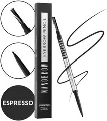 Uzacu zīmulis Nanobrow Espresso 2 in 1, 1 ml cena un informācija | Acu ēnas, skropstu tušas, zīmuļi, serumi | 220.lv