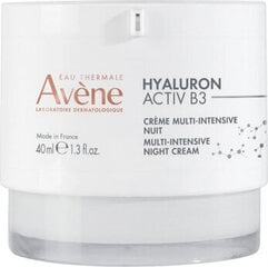 Nakts krēms ar hialuronu Avène Hyaluron Activ B3 Multi-Intensive Night Cream, 40ml цена и информация | Наносите на чистую кожу лица. Подержите около 10-15 минут и смойте водой. | 220.lv