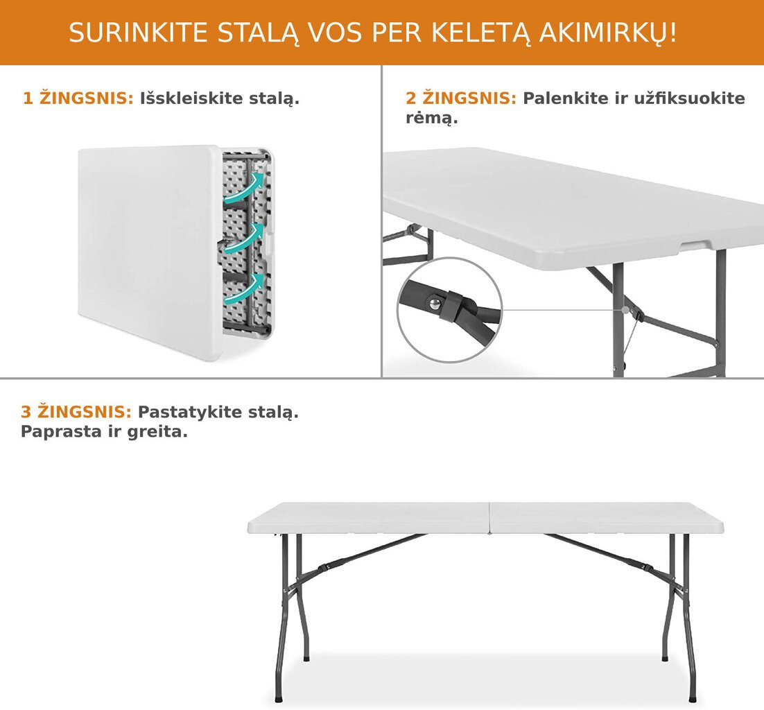 Saliekams galds Tonro, 120 cm cena un informācija | Dārza galdi | 220.lv