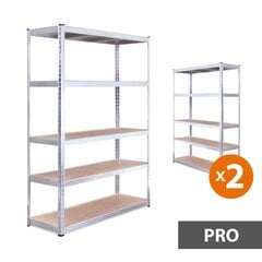 Uzglabāšanas plauktu stelāža Tonro 180x90x45 PRO, 2 gab цена и информация | Стеллажи, полки | 220.lv