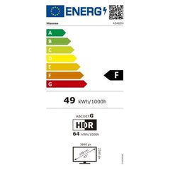 Hisense 43A63H cena un informācija | Televizori | 220.lv