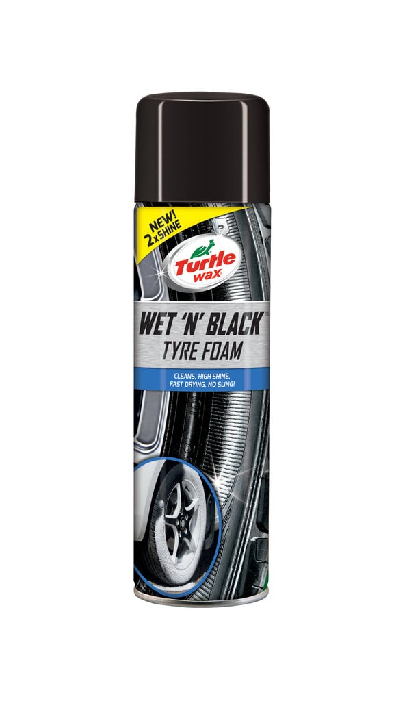 TURTLE WAX Wet´n´Black Tyre Foam riepu spīdums, 500ml cena un informācija | Auto ķīmija | 220.lv