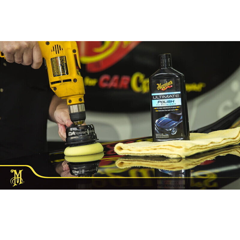 Meguiars G3502INT D/A Pulēšanas komplekts - Vaskošanas disks 4'' + Ultimate Polish Pre Wax (118ml) (USA) cena un informācija | Auto ķīmija | 220.lv