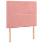 vidaXL atsperu gulta ar matraci, rozā samts, 120x200 cm cena un informācija | Gultas | 220.lv