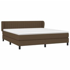 vidaXL atsperu gulta ar matraci, tumši brūns, 180x200 cm, audums цена и информация | Кровати | 220.lv