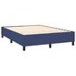 vidaXL atsperu gulta ar matraci, LED, zils audums, 140x200 cm cena un informācija | Gultas | 220.lv
