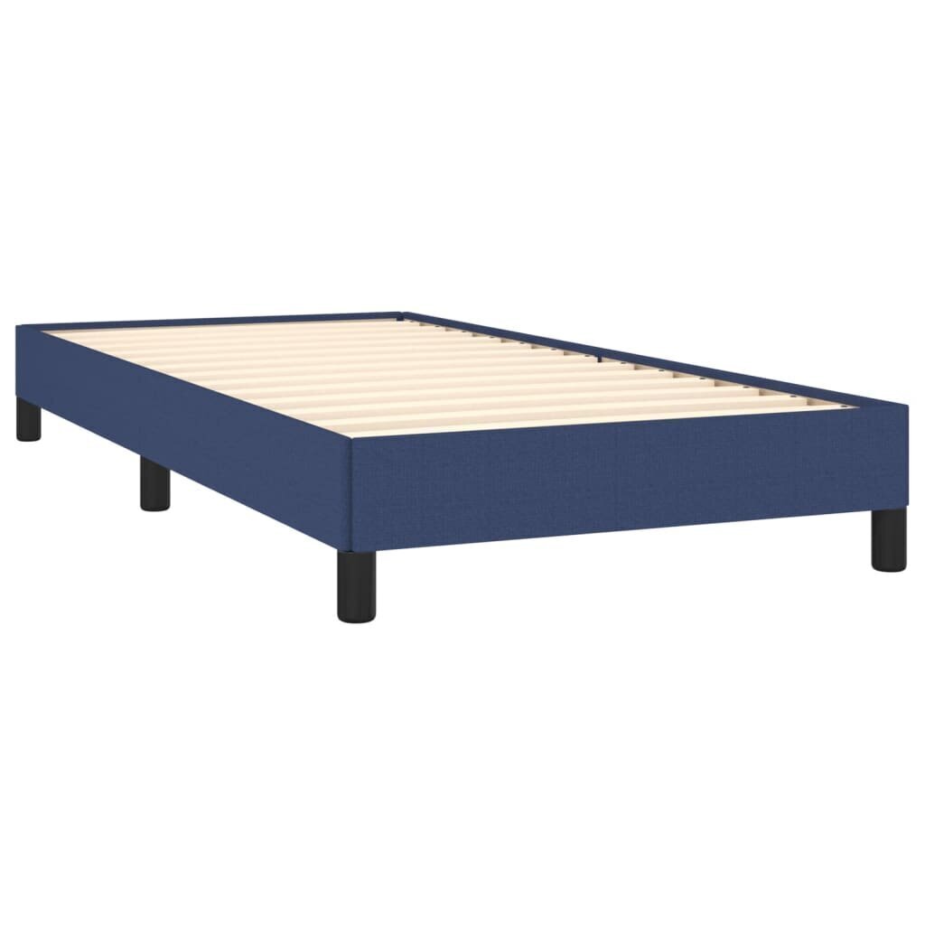vidaXL atsperu gultas rāmis ar matraci, zils, 100x200 cm, audums цена и информация | Gultas | 220.lv