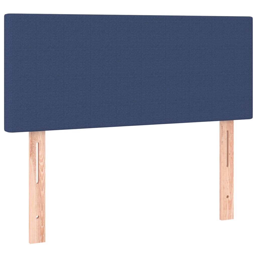 vidaXL atsperu gultas rāmis ar matraci, zils, 100x200 cm, audums цена и информация | Gultas | 220.lv