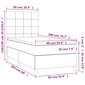 vidaXL atsperu gultas rāmis ar matraci, krēmkrāsas, 90x200 cm, audums цена и информация | Gultas | 220.lv