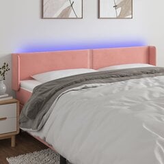 Изголовье со светодиодом, розовое, 163x16x78/88 см цена и информация | Кровати | 220.lv
