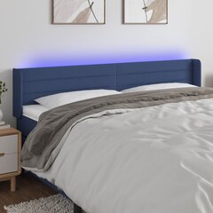 Изголовье со светодиодом, синее, 183x16x78/88 см цена и информация | Кровати | 220.lv