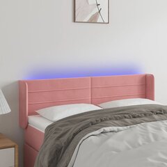 Изголовье со светодиодом, розовое, 147x16x78/88 см цена и информация | Кровати | 220.lv