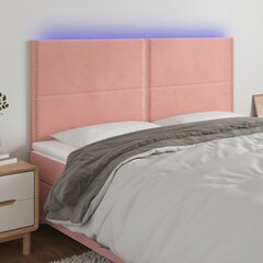 Изголовье со светодиодом, розовое, 160x5x118/128 см цена и информация | Кровати | 220.lv
