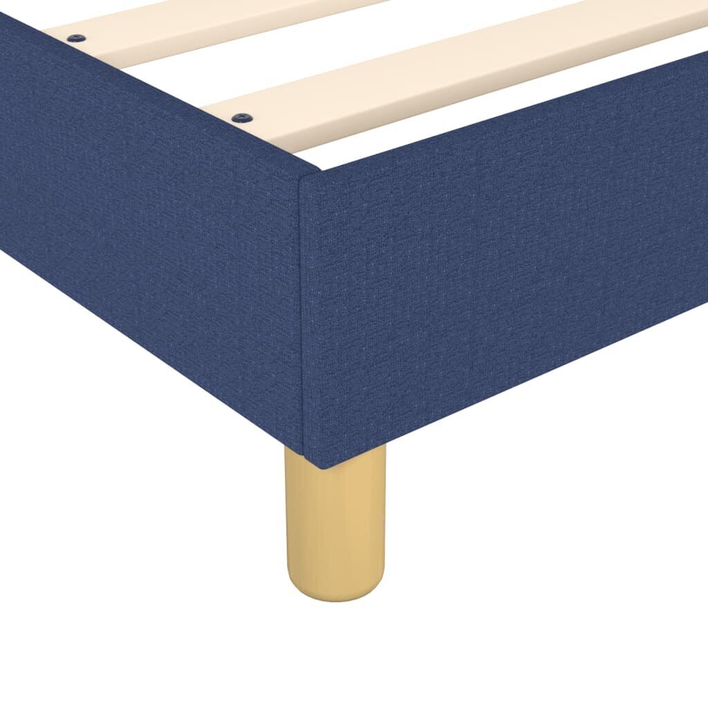 vidaXL atsperu gulta ar matraci, zils, 160x200 cm, audums cena un informācija | Gultas | 220.lv