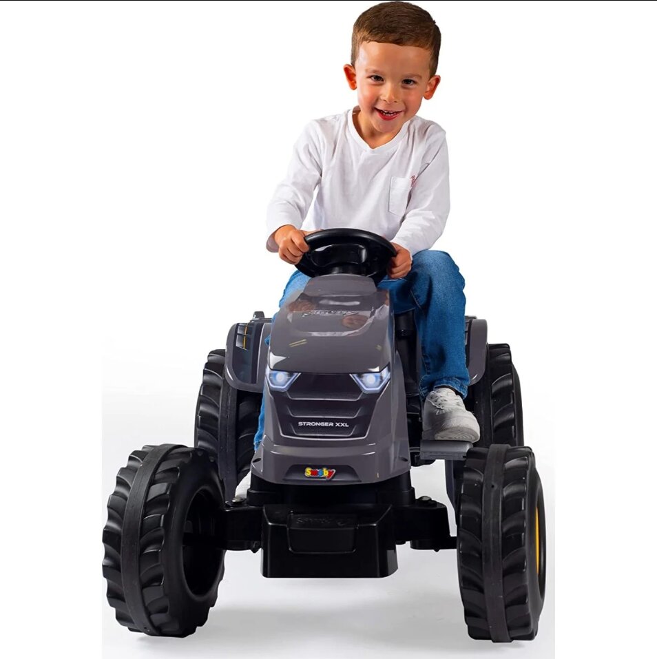 Traktors ar piekabi Smoby Stronger XXL, pelēks cena un informācija | Rotaļlietas zēniem | 220.lv