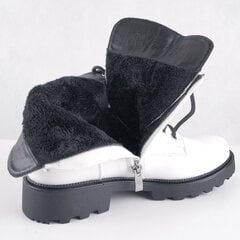 Белые женские ботинки на шнуровке цена и информация | Женские сапоги | 220.lv