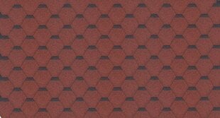 Komplekts no bitumena dakstiņiem Hexagonal Rock H101RED, krāsa sarkana цена и информация | Кровельные покрытия | 220.lv
