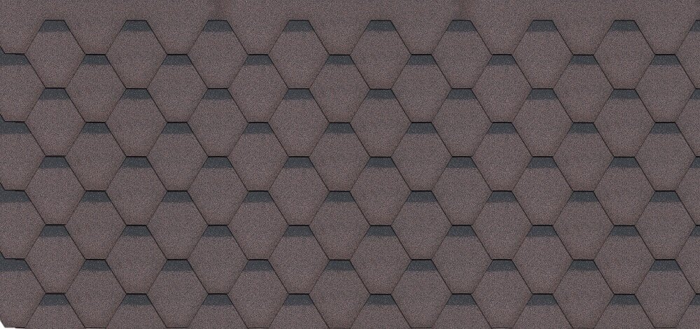 Komplekts no bitumena dakstiņiem Hexagonal Rock H101BROWN, brūna krāsa cena un informācija | Jumta segumi | 220.lv