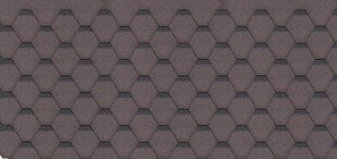 Komplekts no bitumena dakstiņiem Hexagonal Rock H105BROWN, brūna krāsa cena un informācija | Jumta segumi | 220.lv