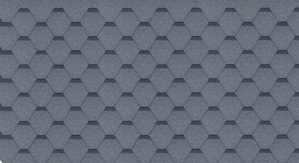Komplekts no bitumena dakstiņiem Hexagonal Rock H205GREY, pelēka krāsa cena un informācija | Jumta segumi | 220.lv