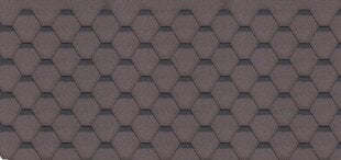 Komplekts no bitumena dakstiņiem Hexagonal Rock H330BROWN, krāsa brūna cena un informācija | Jumta segumi | 220.lv