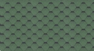 Komplekts no bitumena dakstiņiem Hexagonal Rock H330GREEN, krāsa zala cena un informācija | Jumta segumi | 220.lv