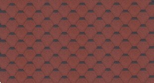 Komplekts no bitumena dakstiņiem Hexagonal Rock H334RED, krāsa sarkana цена и информация | Кровельные покрытия | 220.lv