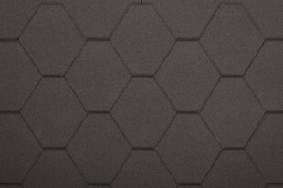 Komplekts no bitumena dakstiņiem Hexagonal Rock H331BLACK, krāsa melna cena un informācija | Jumta segumi | 220.lv