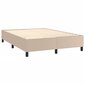 vidaXL atsperu gulta ar matraci, LED, kapučīno, 140x200 cm цена и информация | Gultas | 220.lv