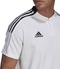 Мужская футболка Adidas Tiro 21 Polo M GM7363, белая цена и информация | Мужские футболки | 220.lv