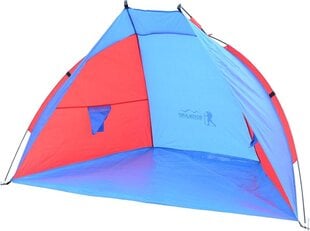 Namiot osłona plażowa Sun 200x120x120cm niebiesko-czerwona Enero Camp цена и информация | Палатки | 220.lv