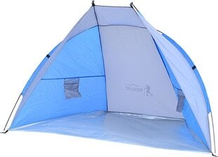 Namiot osłona plażowa Sun 200x100x105cm szaro-niebieska Enero Camp цена и информация | Палатки | 220.lv