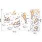 Bērnu sienas uzlīme Zaķi uz mākoņiem cena un informācija | Dekoratīvās uzlīmes | 220.lv