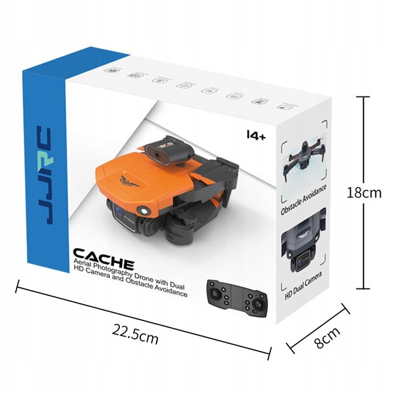 RC profesionāls drons, 4K dubultā kamera, izvairās no šķēršļiem, ar 2 baterijām, JJRC CACHE H106 modelis cena un informācija | Droni | 220.lv