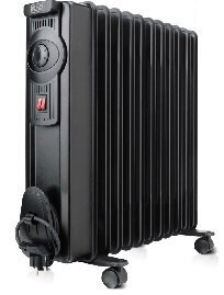 Eļļas radiators Black & Decker BXRA1500E, melns cena un informācija | Sildītāji | 220.lv