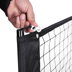 Pārnēsājams badmintona tīkls 4m, melns cena un informācija | Badmintons | 220.lv