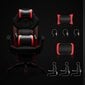 Spēļu krēsls OBG77BR, melns/sarkans цена и информация | Biroja krēsli | 220.lv