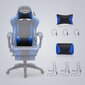 Spēļu krēsls ar kāju balstu melns/zils RCG026B01 cena un informācija | Biroja krēsli | 220.lv