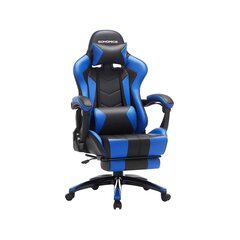 Игровое кресло с подставкой для ног черный/синий RCG026B01 цена и информация | Офисные кресла | 220.lv