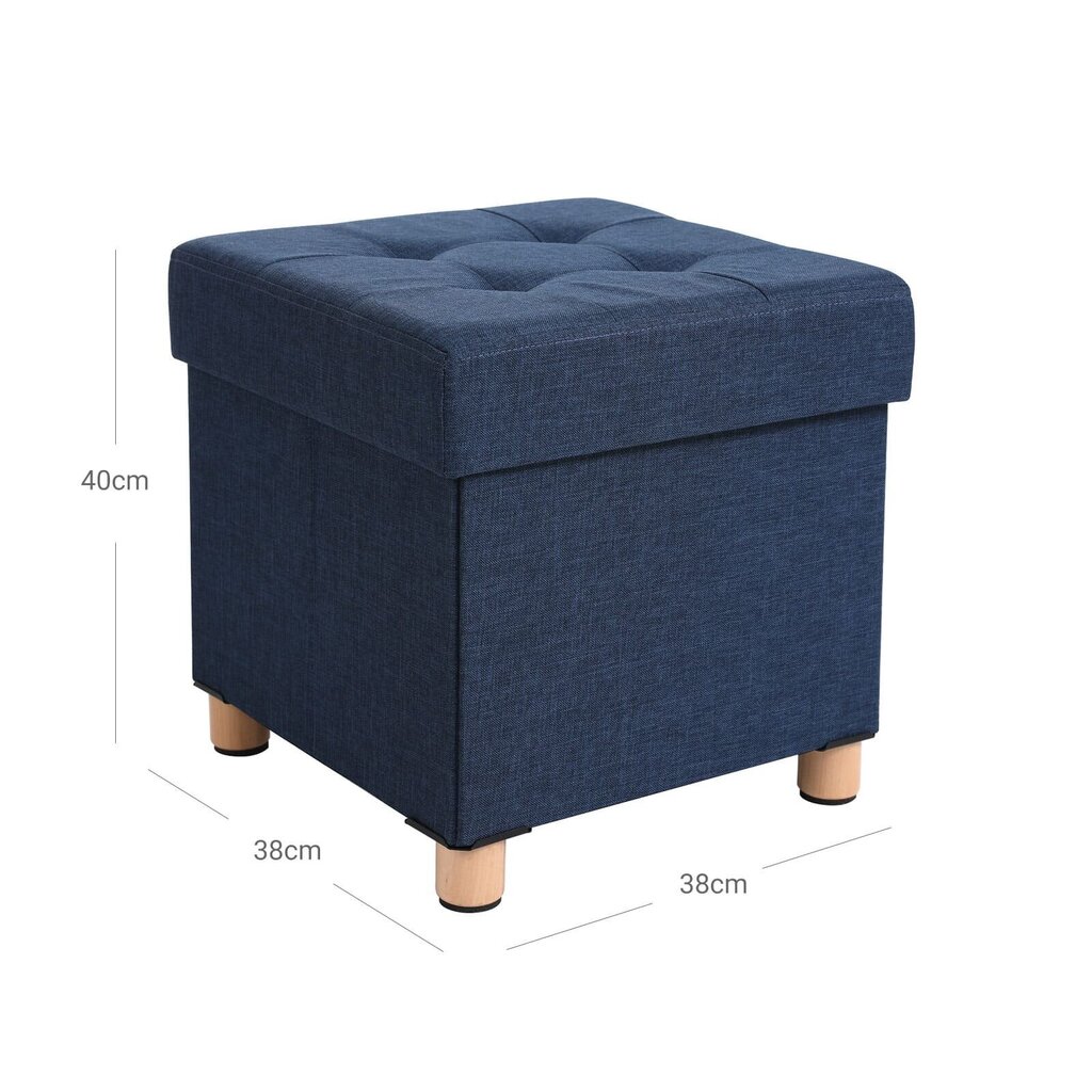 Sēdekļu uzglabāšanas kaste, zilā krāsā LSF14IN cena un informācija | Sēžammaisi, pufi | 220.lv