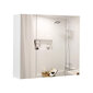 Vannas istabas spoguļskapis 60x15x55cm, balts cena un informācija | Vannas istabas skapīši | 220.lv