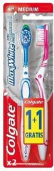 Vidējas cietības zobu birste Colgate Max White Toothbrush, 2 gab. cena un informācija | Colgate Smaržas, kosmētika | 220.lv