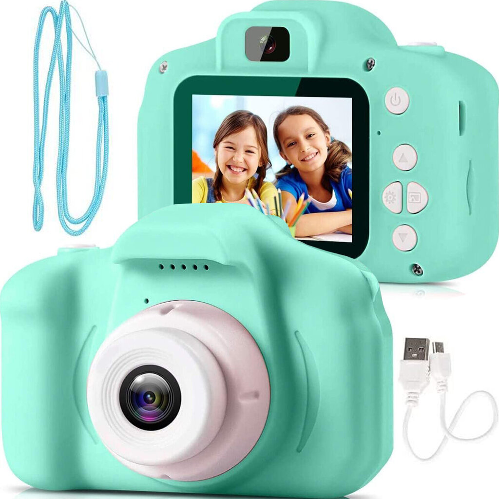 Bērnu fotoaparāts - digitālā kamera FantasyHome, zaļš cena un informācija | Attīstošās rotaļlietas | 220.lv