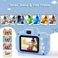 Bērnu fotoaparāts - digitālā kamera FantasyHome, zils cena un informācija | Rotaļlietas zēniem | 220.lv