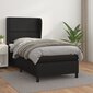 vidaXL atsperu gulta ar matraci, melna, 80x200 cm, mākslīgā āda цена и информация | Gultas | 220.lv