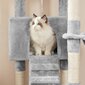 Kaķu māja 142 cm., gaiši pelēkā krāsā cena un informācija | Kaķu mājas, nagu asināmie | 220.lv
