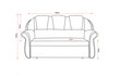 Mēbeļu komplekts E-LORD-Soft 66 tumši brūns cena un informācija | Dīvānu komplekti | 220.lv