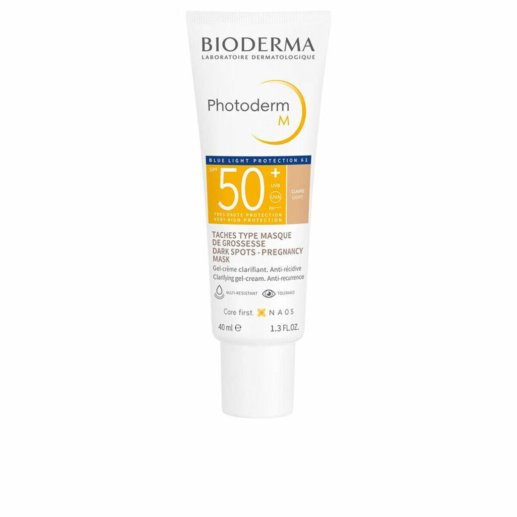 Saules aizsargkrēms Bioderma Photoderm M Spf50+ Light Color, 40 ml cena un informācija | Sauļošanās krēmi | 220.lv